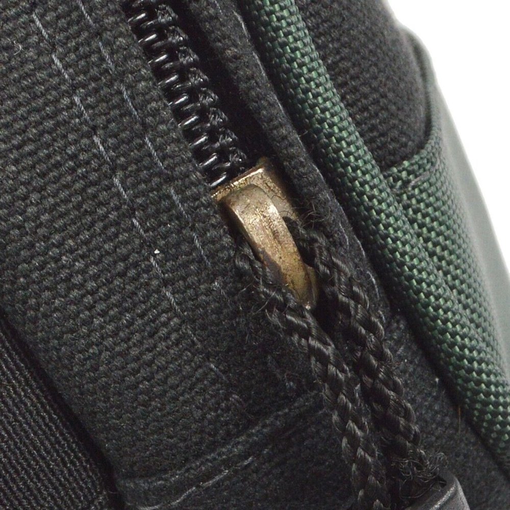 Authenticity Guaranteed Chanel Sports Line Leg Bag Pouch Black Green Nylon - Picture 5 of 10